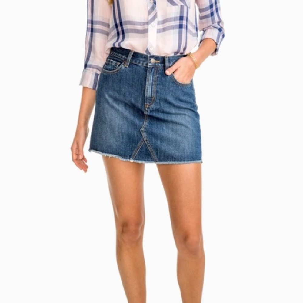 Southern Tide denim skirt